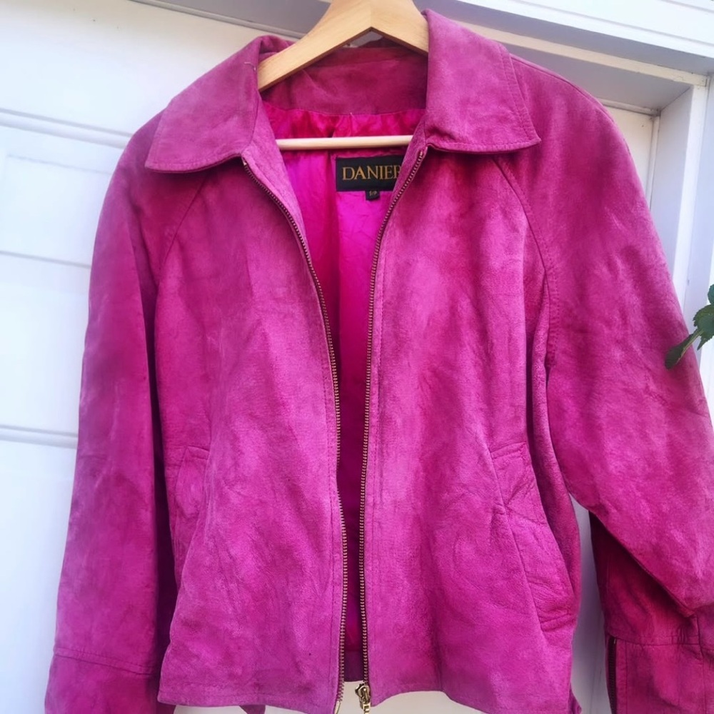 VINTAGE DANIER PINK LEATHER JACKET